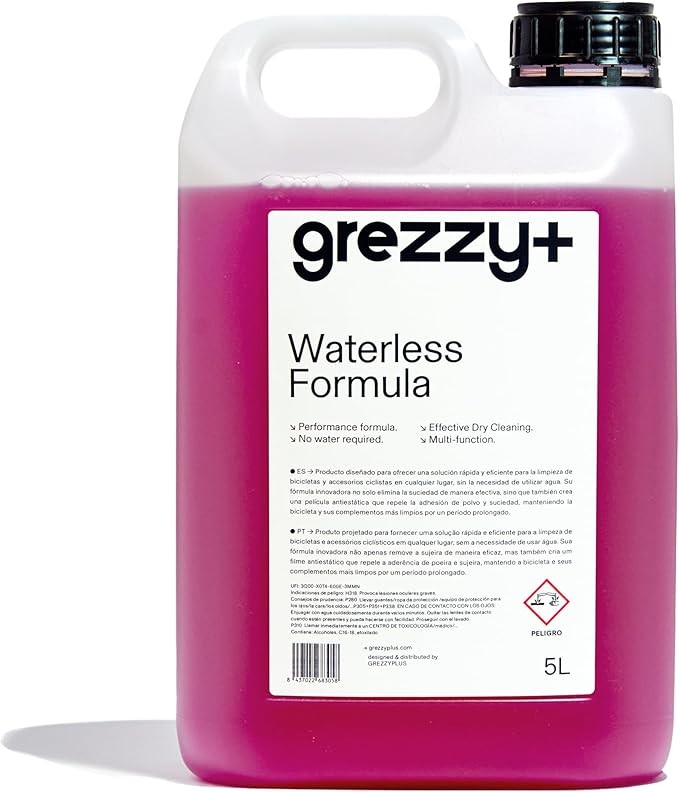 Grezzy+ Waterless Formula 5L Producto diseñado para realizar una limpieza en seco